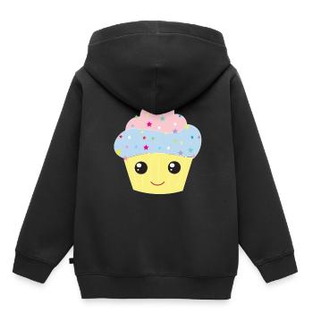 Muffin - Sweat Premium à capuche enfant bio - noir - Dos - AI Model Kid Male (0cm)