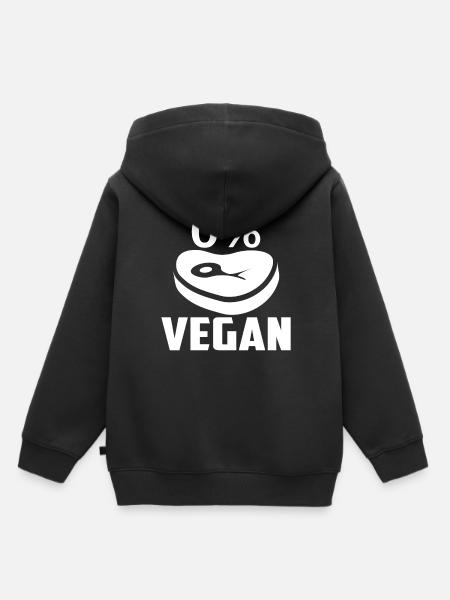 Anti Vegan - Kinder Premium Organic Hoodie - Schwarz