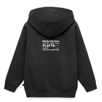 Tischtennisspruch Tischtennisspiel Finger - Kinder Premium Organic Hoodie - Schwarz - Hinten - AI Model Kid Male (0cm)