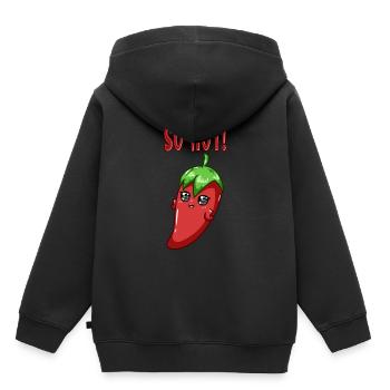 Mignon Chilli Chica So Hot Poivrons Drôles - Sweat Premium à capuche enfant bio - noir - Dos - AI Model Kid Male (0cm)
