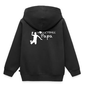 Volleyballspieler Volleyballer Volleyball Papa - Kinder Premium Organic Hoodie - Schwarz - Hinten - AI Model Kid Male (0cm)