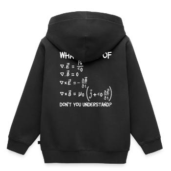 Quelle partie de Maxwell équations cadeau - Sweat Premium à capuche enfant bio - noir - Dos - AI Model Kid Male (0cm)