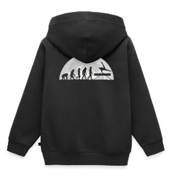 Gymnastics Gymnastics Evolution Moon Turner Gymnast - Kids Premium Organic Hoodie - black - Back - AI Model Kid Male (0cm)
