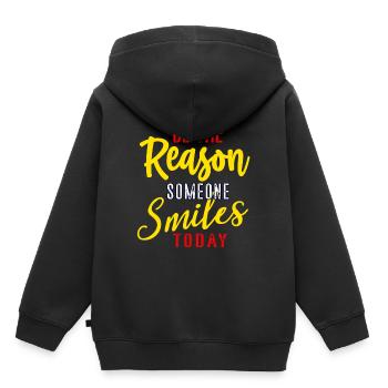 Citation d’inspirateur - Sweat Premium à capuche enfant bio - noir - Dos - AI Model Kid Male (0cm)