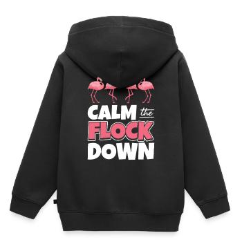Calmez Le troupeau Vers le Bas - Sweat Premium à capuche enfant bio - noir - Dos - AI Model Kid Male (0cm)