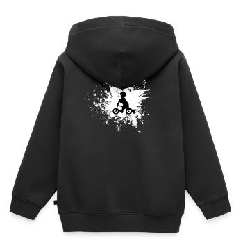Taches de couleur roue de roue tache de couleur conception enfant - Sweat Premium à capuche enfant bio - noir - Dos - AI Model Kid Male (0cm)