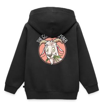 Le défenseur des animaux de chèvres - Sweat Premium à capuche enfant bio - noir - Dos - AI Model Kid Male (0cm)
