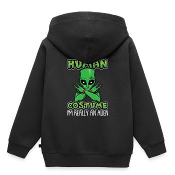 Dies Ist Mein Menschliches Kostüm - Kinder Premium Organic Hoodie - Schwarz - Hinten - AI Model Kid Male (0cm)
