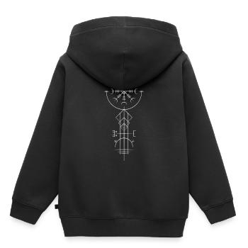 Viking Aegishjalmur Casque de terreur Awe - Sweat Premium à capuche enfant bio - noir - Dos - AI Model Kid Male (0cm)