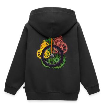 Machine Unicycle Technology Wheels Wheel Bicycle - Kids Premium Organic Hoodie - black - Back - AI Model Kid Male (0cm)