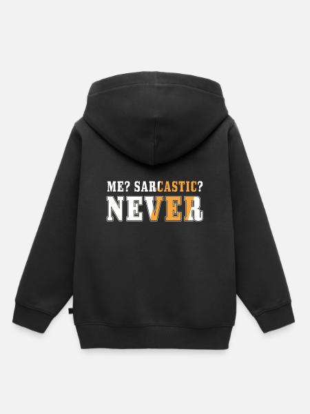 Sarkastisch, Sarkasmus, Humor, - Kinder Premium Organic Hoodie - Schwarz