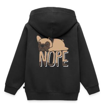 Nope Not Today Lazy Mood Sleepy Dog - Kids Premium Organic Hoodie - black - Back - AI Model Kid Male (0cm)