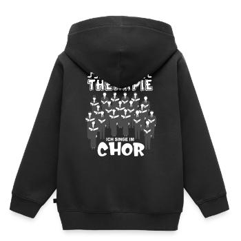 Chor - Kinder Premium Organic Hoodie - Schwarz - Hinten - AI Model Kid Male (0cm)