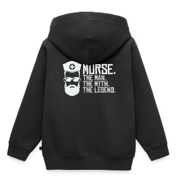 Murse Man Der Mythos Die Legende - Kinder Premium Organic Hoodie - Schwarz - Hinten - AI Model Kid Male (0cm)