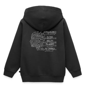 Intelligenz Fähigkeit Wandel - Kinder Premium Organic Hoodie - Schwarz - Hinten - AI Model Kid Male (0cm)