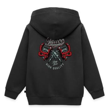 Tattoo Tattoo Maschine Tattoofarbe Tattoo Motiv - Kinder Premium Organic Hoodie - Schwarz - Hinten - AI Model Kid Male (0cm)