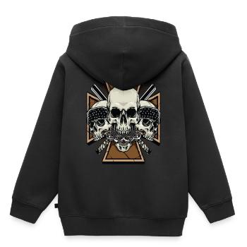 Skulls - Kinder Premium Organic Hoodie - Schwarz - Hinten - AI Model Kid Male (0cm)