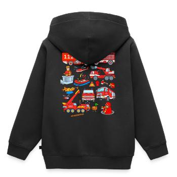 Fire brigade - Kids Premium Organic Hoodie - black - Back - AI Model Kid Male (0cm)