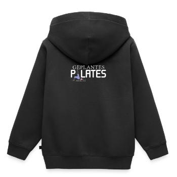 Pilates Reim - Kinder Premium Organic Hoodie - Schwarz - Hinten - AI Model Kid Male (0cm)