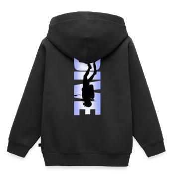 Scuba diving freediving snorbague - Sweat Premium à capuche enfant bio - noir - Dos - AI Model Kid Male (0cm)