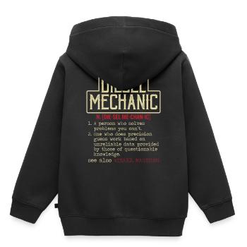 Mécanicien diesel - Sweat Premium à capuche enfant bio - noir - Dos - AI Model Kid Male (0cm)