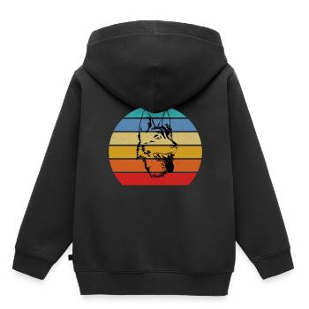 German Shepherd - Kids Premium Organic Hoodie - black - Back - AI Model Kid Male (0cm)