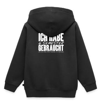 Lustige Studenten Sprüche - Kinder Premium Organic Hoodie - Schwarz - Hinten - AI Model Kid Male (0cm)
