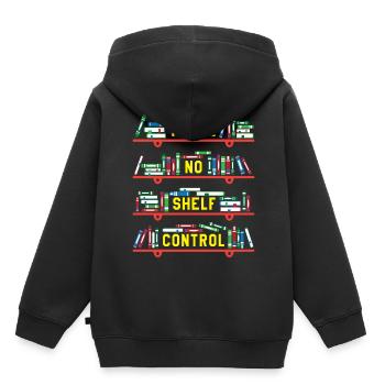 Bücher Sammeln Bibliothek - Kinder Premium Organic Hoodie - Schwarz - Hinten - AI Model Kid Male (0cm)