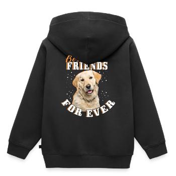 Golden Golden Retriever Dog - Kids Premium Organic Hoodie - black - Back - AI Model Kid Male (0cm)