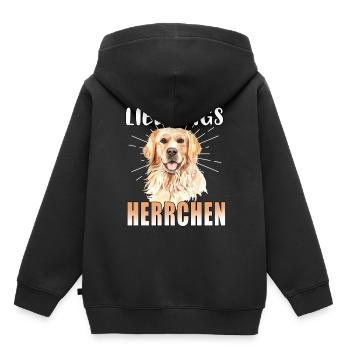 Hund Lieblings Herrchen Lieblingsherrchen Herrchen - Kinder Premium Organic Hoodie - Schwarz - Hinten - AI Model Kid Male (0cm)