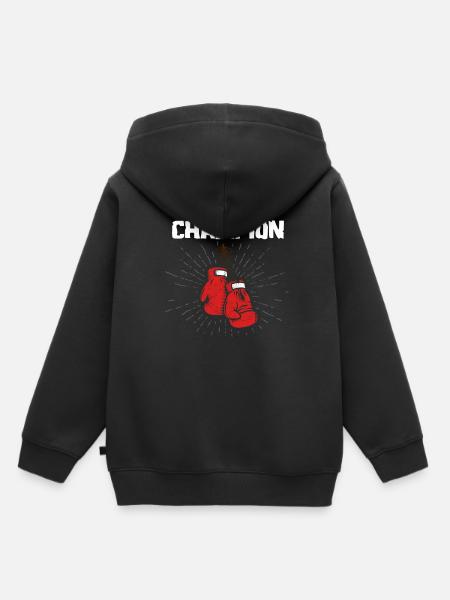 Boxen Champ - Kinder Premium Organic Hoodie - Schwarz