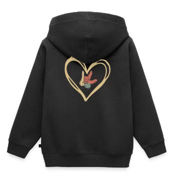 Sign Language Heart Sign - Kids Premium Organic Hoodie - black - Back - AI Model Kid Male (0cm)