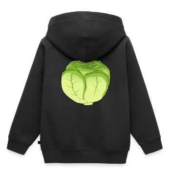 Eisbergsalat Salat Kohl Kohlkopf Gemüse Küche - Kinder Premium Organic Hoodie - Schwarz - Hinten - AI Model Kid Male (0cm)