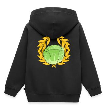 Chou blanc Choux chou-chou à feuilles Légumes légumes Végétal - Sweat Premium à capuche enfant bio - noir - Dos - AI Model Kid Male (0cm)