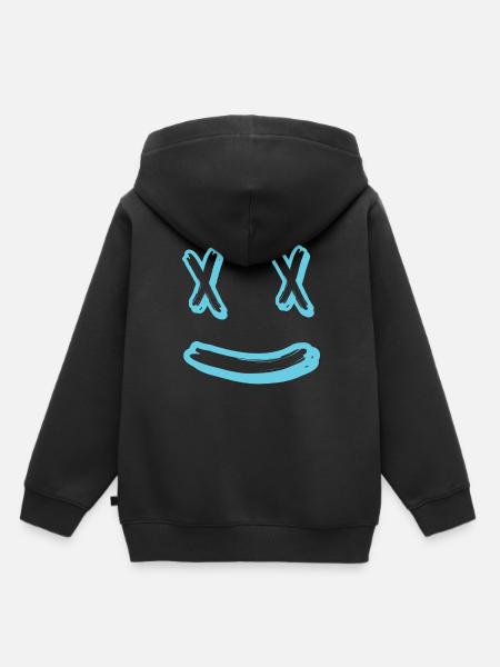 Gesicht Lachen - Kinder Premium Organic Hoodie - Schwarz