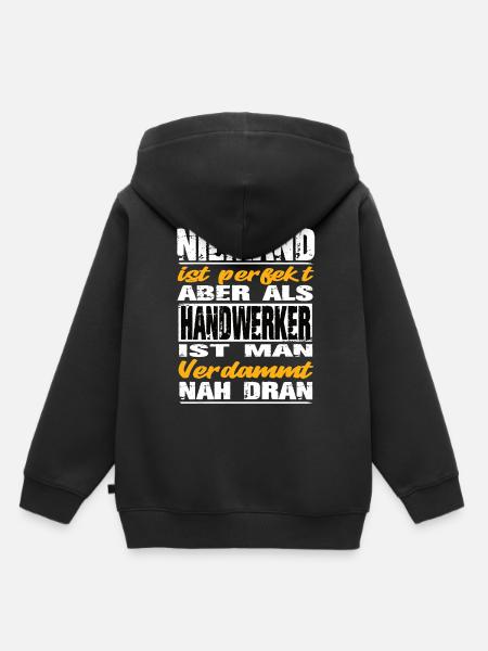 Handwerker Handwerker Sprüche Handwerk Baustelle - Kinder Premium Organic Hoodie - Schwarz