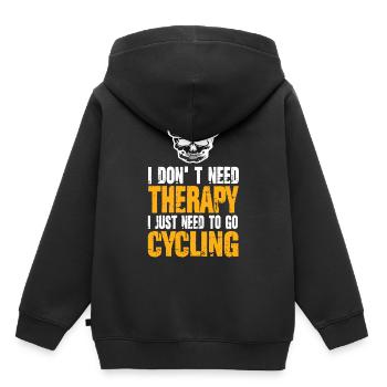 Rennrad - Kinder Premium Organic Hoodie - Schwarz - Hinten - AI Model Kid Male (0cm)