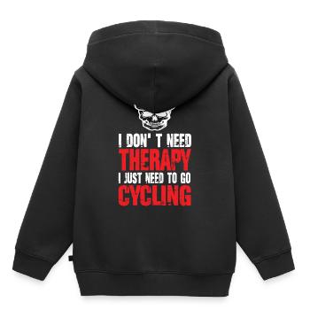 Rennrad - Kinder Premium Organic Hoodie - Schwarz - Hinten - AI Model Kid Male (0cm)