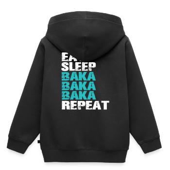 Baka Baka Anime Merch - Kids Premium Organic Hoodie - black - Back - AI Model Kid Male (0cm)