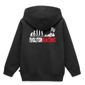Evolution Du sport automobile - Sweat Premium à capuche enfant bio - noir - Dos - AI Model Kid Male (0cm)