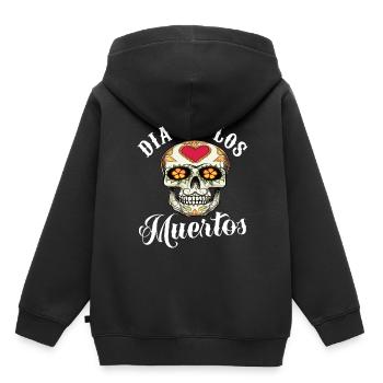 Dia De Los Muertos Day Of The Dead - Kinder Premium Organic Hoodie - Schwarz - Hinten - AI Model Kid Male (0cm)