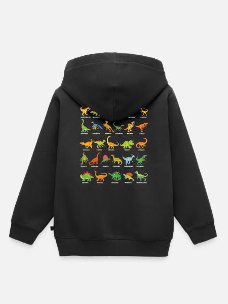 Dinosaur Species 28 Dinosaurs Named Dino - Kids Premium Organic Hoodie - black