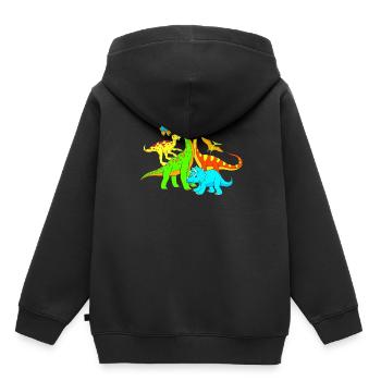 Kids Dinosaurs Colorful Dinosaurs - Kids Premium Organic Hoodie - black - Back - AI Model Kid Male (0cm)
