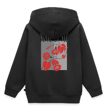 Vivre la vie - Sweat Premium à capuche enfant bio - noir - Dos - AI Model Kid Male (0cm)