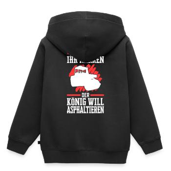 Asphaltbauer aus dem Weg Straßenbauer - Kinder Premium Organic Hoodie - Schwarz - Hinten - AI Model Kid Male (0cm)