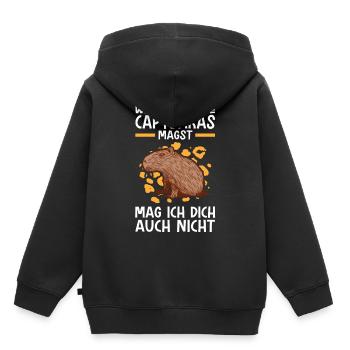 Capybaras nicht mögen Wasserschwein Capybara - Kinder Premium Organic Hoodie - Schwarz - Hinten - AI Model Kid Male (0cm)