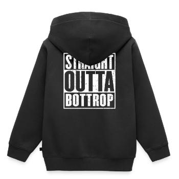 Straight Outta Bottrop Vintage - Sweat Premium à capuche enfant bio - noir - Dos - AI Model Kid Male (0cm)