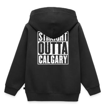 Straight Outta Calgary Vintage - Sweat Premium à capuche enfant bio - noir - Dos - AI Model Kid Male (0cm)