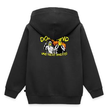 Dortmund und nicht anders UPDATE - Kinder Premium Organic Hoodie - Schwarz - Hinten - AI Model Kid Male (0cm)