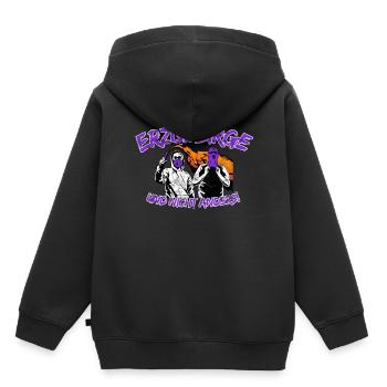 Erzgebirge und nicht anders UPDATE - Kinder Premium Organic Hoodie - Schwarz - Hinten - AI Model Kid Male (0cm)